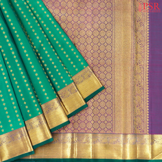 Emerald Green Kanchipuram Silk Saree