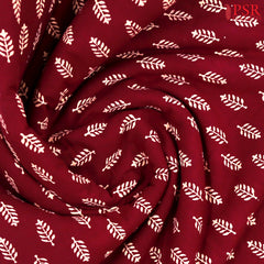 Wine Purple Cotton Print Running Material