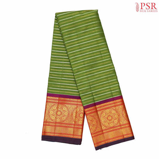 Avocado Green Kanchipuram Silk Saree