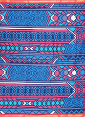 Dark Blue Mul Mul Printed Cotton Saree
