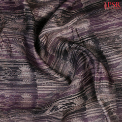 Aubergine Purple & Charcoal Grey Kadhi Tussar Silk Saree