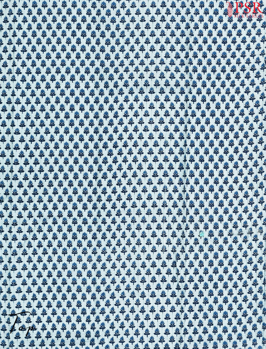 Slate Blue Cotton Dress Material