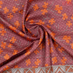 Dark Onion Pink Kadhi Tussar Silk Saree