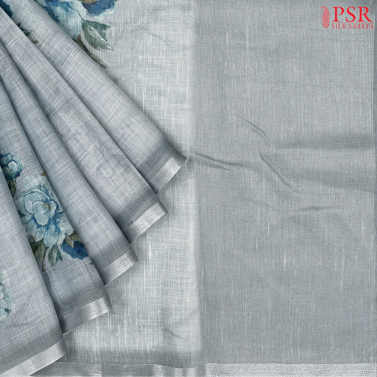 Light Blue Grey Kota Saree