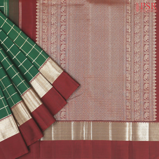 Emerald Green Kanchipuram Silk Saree