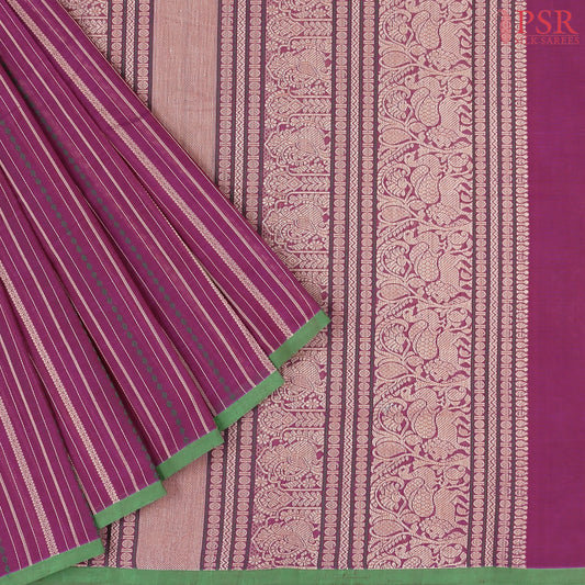 Dark Purple Kalakshetra Kovai Cotton Saree