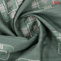 Steel Green Kosa Saree