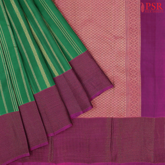 Emerald Green Fancy Kanchipuram Silk Saree