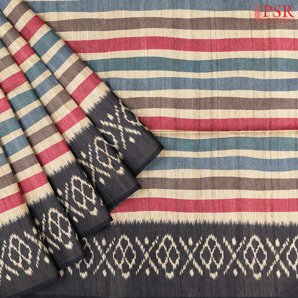 Royal Beige Kadhi Tussar Silk Saree