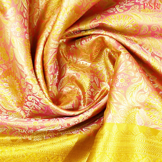 Persian Pink Kanchipuram Tissue Silk Saree