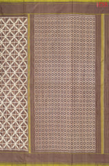 Chamois Brown Pochampally Silk Ikat Saree
