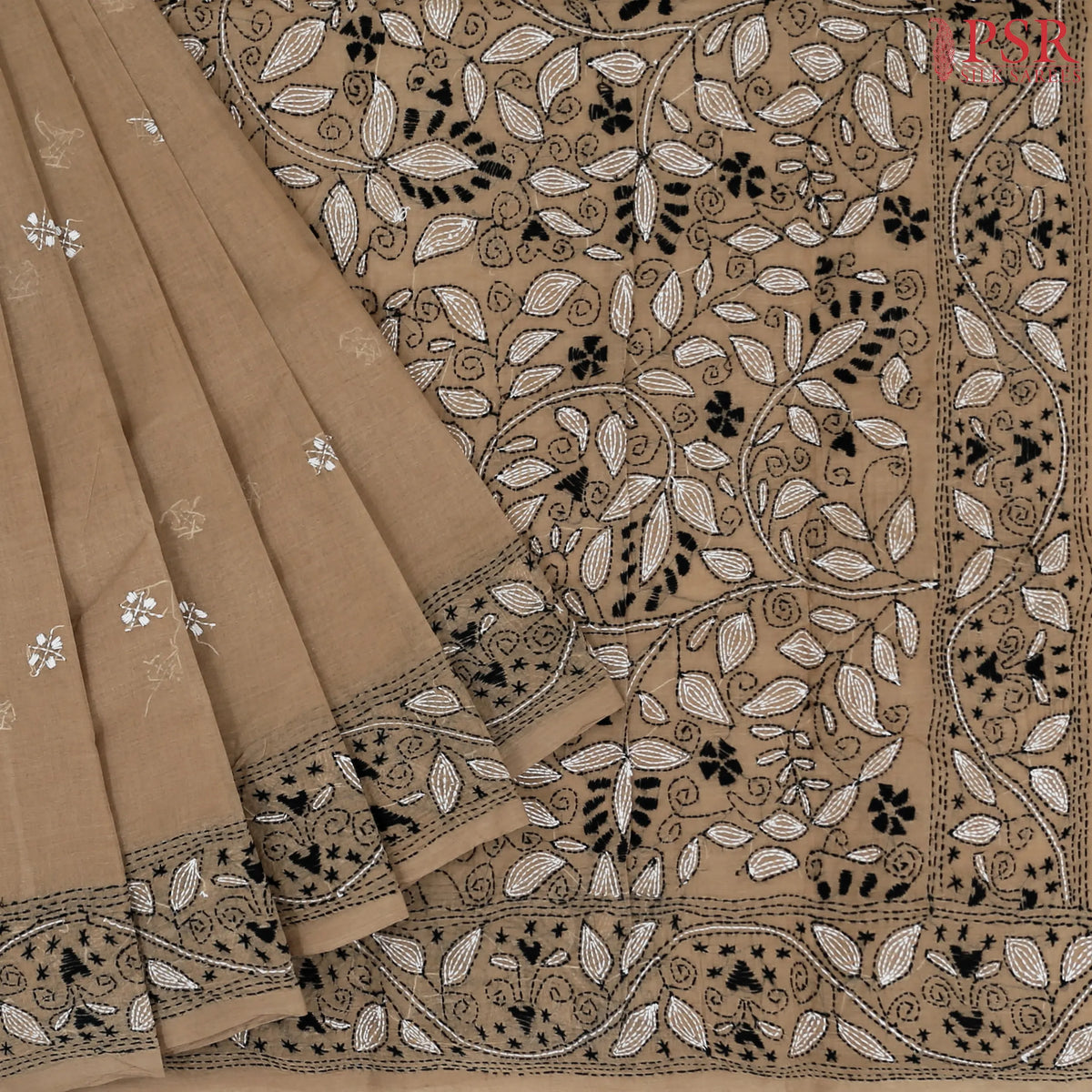 Tortilla Brown Bengal Cotton Saree
