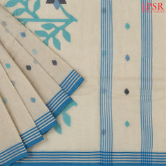 Light Beige Bengal Cotton Saree