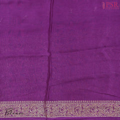 Mardi Gras Purple Semi Banaras Saree