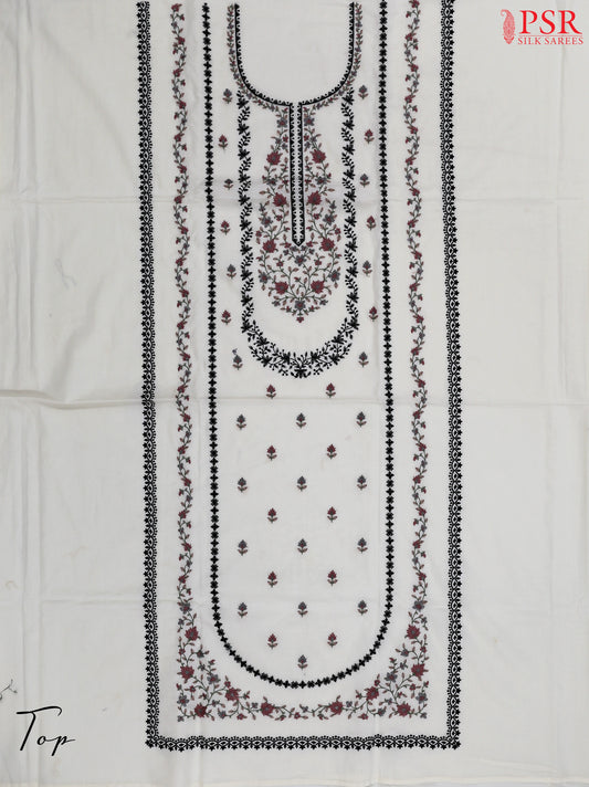 Cream Beige Cotton Dress Material