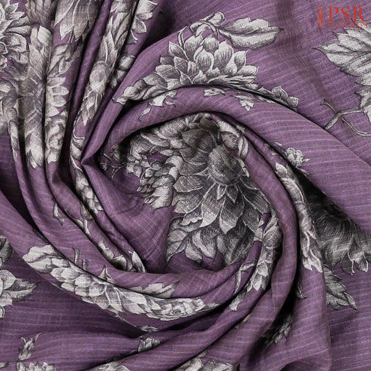 Dark African Violet Assam Saree