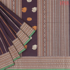Dark Purple Kalakshetra Kovai Cotton Saree