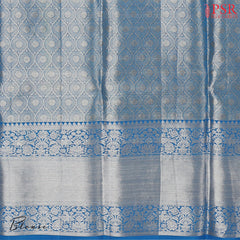 Cerulean Blue Tissue Kanchipuram Silk Saree