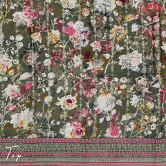 Dark Moss Green Rayon Dress Material