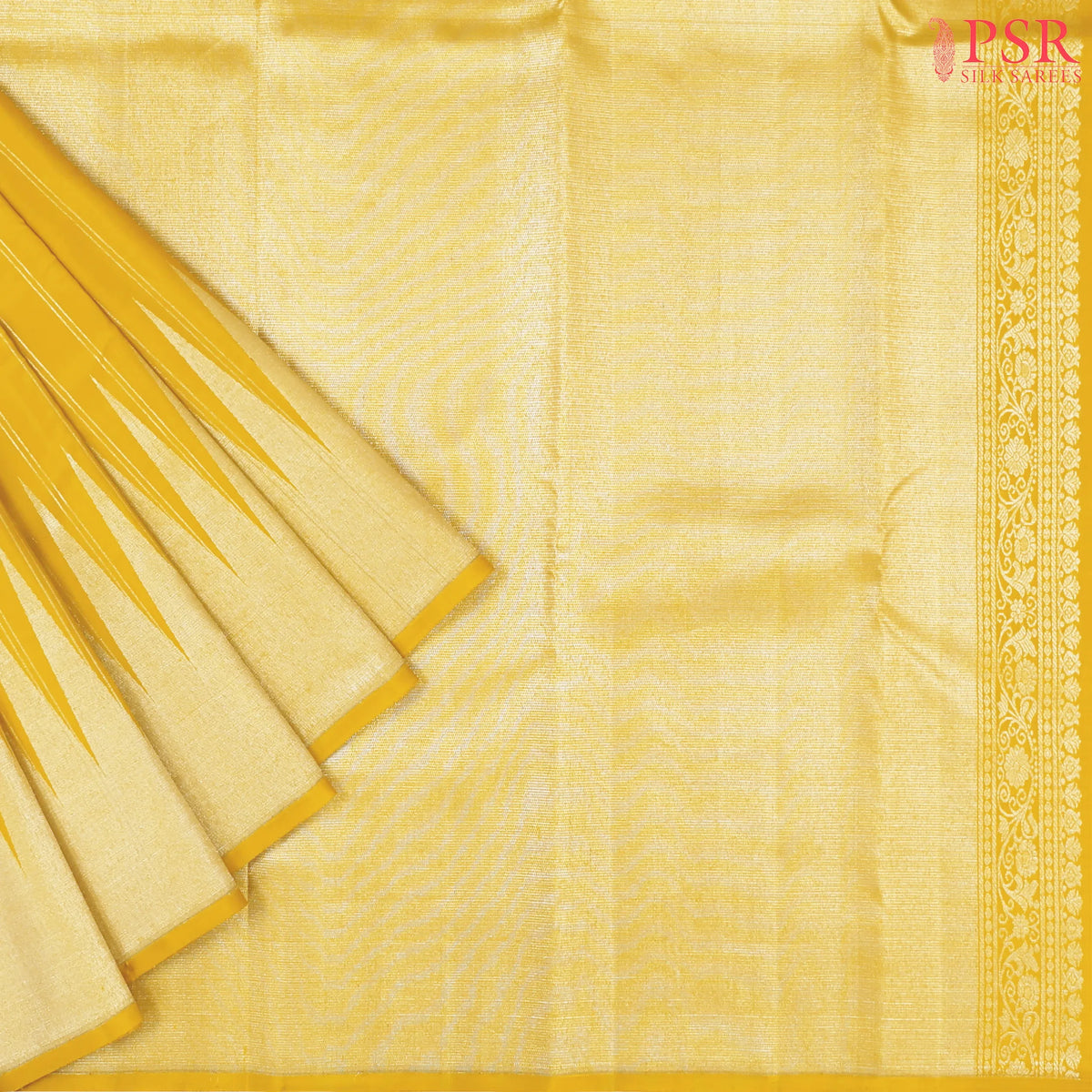 Pineapple Yellow Kanchipuram Silk Saree