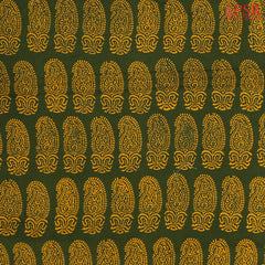 Bottle Green Cotton Print Running Material