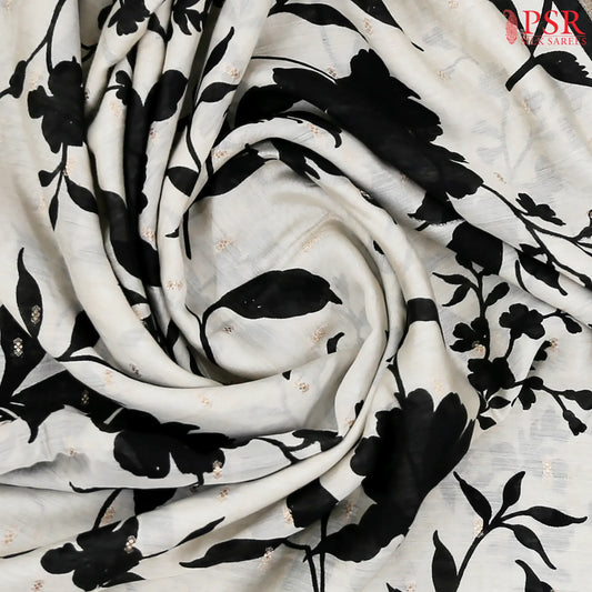 Pearl Grey Asssam Saree