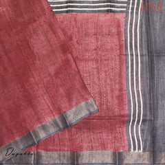 Maroon Prints Kadhi Tussar Silk Dress Material