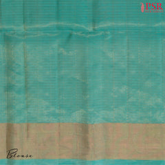 Turquoise Blue Mint Tissue Soft Silk Saree