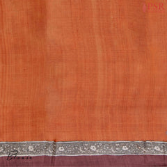 Dark Onion Pink Kadhi Tussar Silk Saree