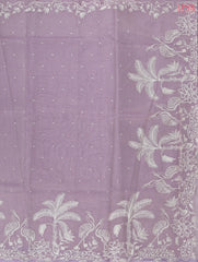 Lavender Tissue Embroidery Saree