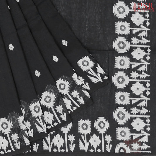 Black Byloom Cotton Saree
