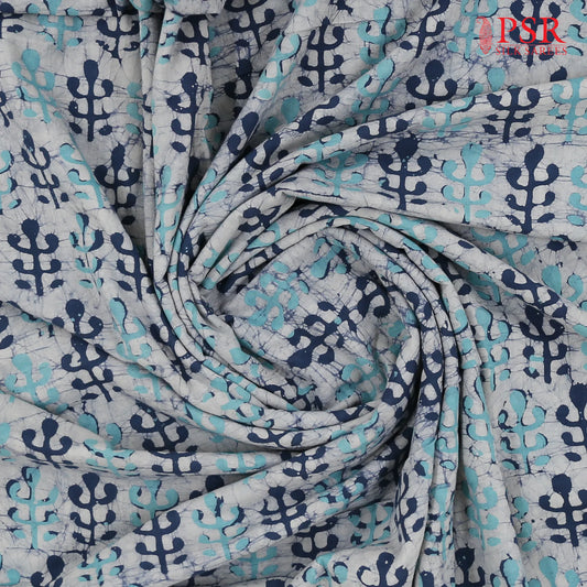 Blue & Turquoise Batik Print Running Material