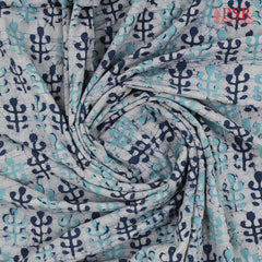 Blue & Turquoise Batik Print Running Material