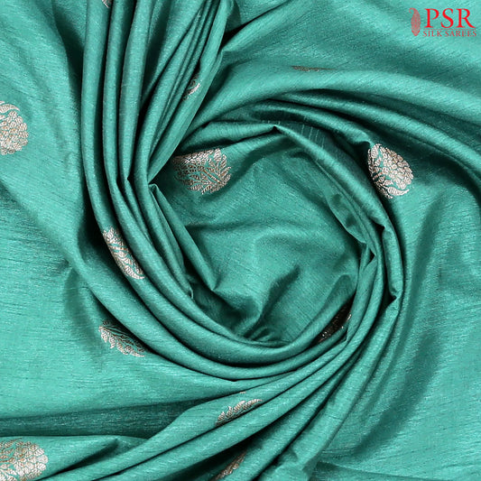 Viridian Raw Silk Banaras Saree