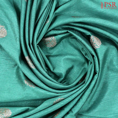 Viridian Raw Silk Banaras Saree