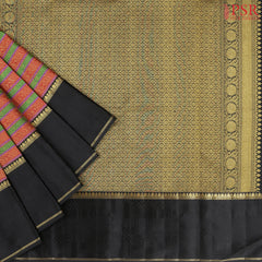 Green & Red Kanchipuram Jacquard Silk Saree