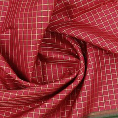 Crimson Red Kanchipuram Silk Saree