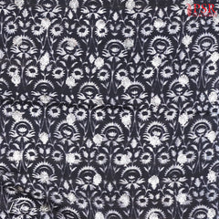 Beige & Black Semi Crape Saree