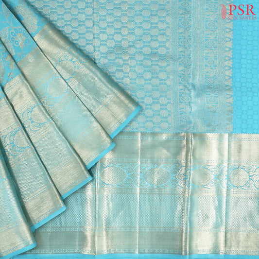 Light Blue Kanchipuram Silk Saree