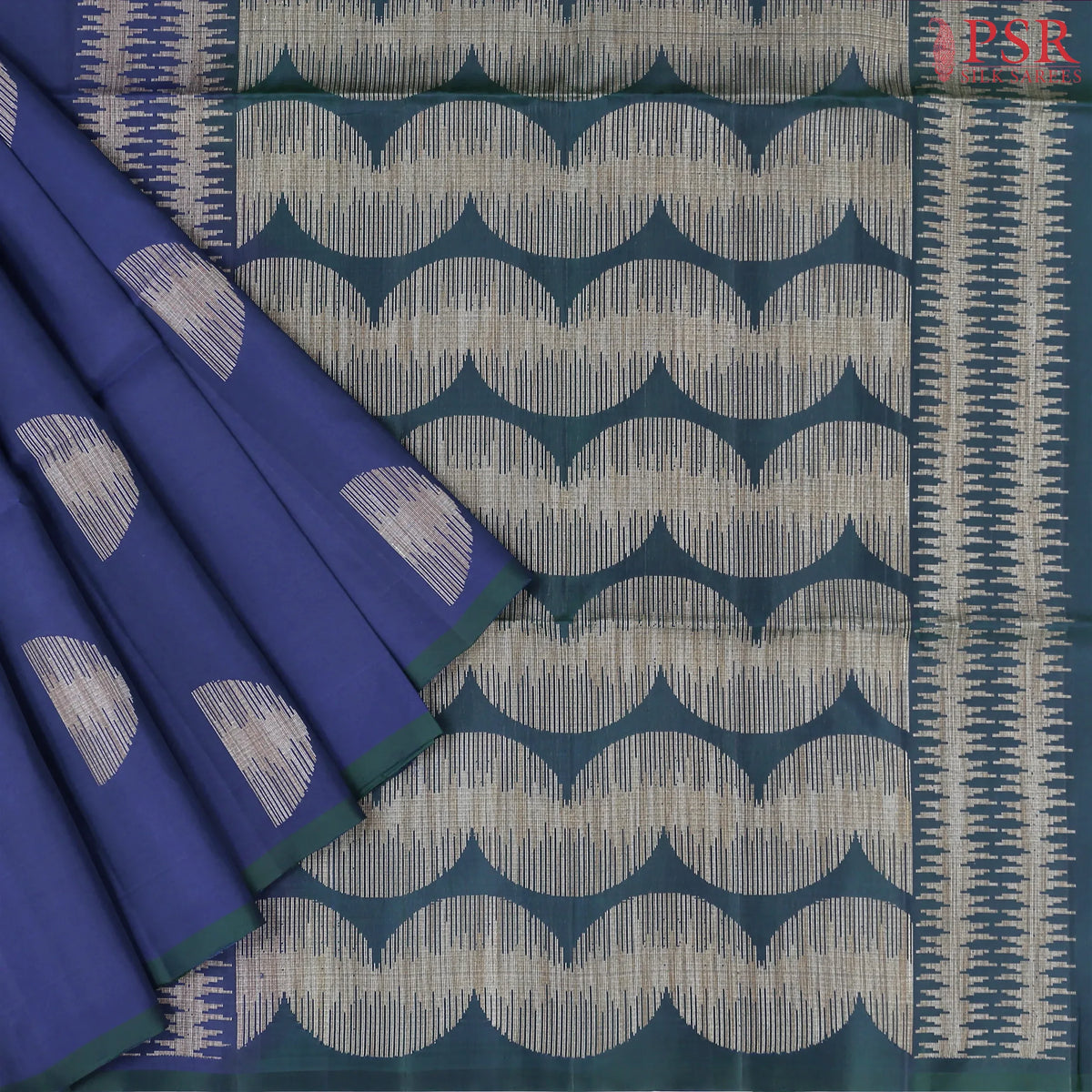 Navy Blue Soft Silk Mix Saree