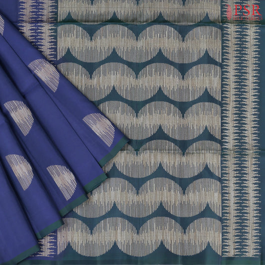 Navy Blue Soft Silk Mix Saree