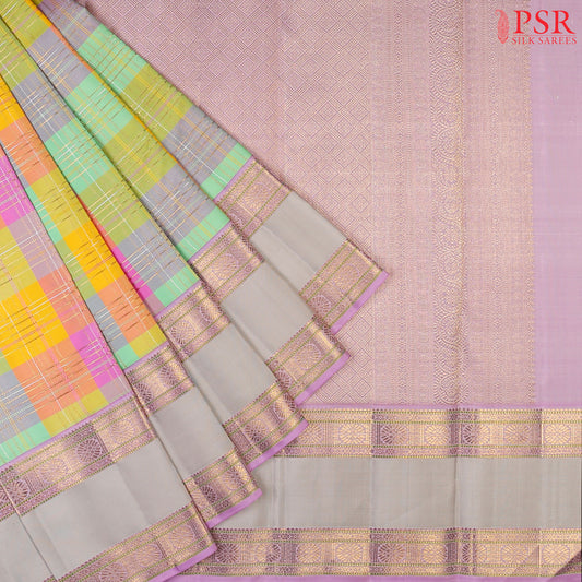 Multicolor Kanchipuram Silk Saree