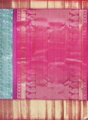 Pastel Viridian Kanchipuram Jacquard Silk Saree
