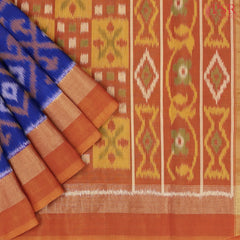 Royal Blue Patola Silk Cotton Saree
