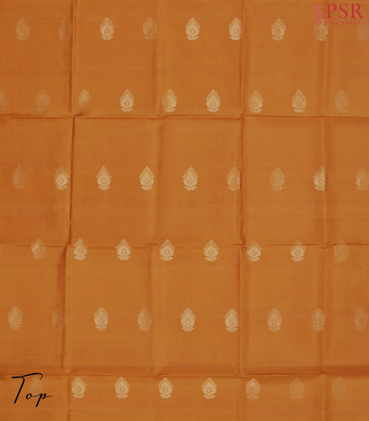 Dark Orange Silk Dress Material