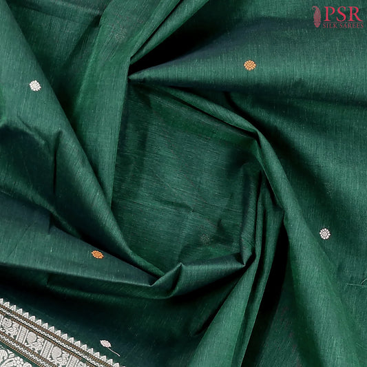 Dark Green Kalakshetra Kovai Cotton Saree