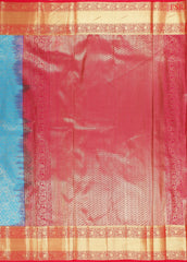 Cerulean Blue Art Silk Jacquard Saree