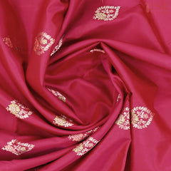 Dark Magenta Pink Soft Silk Saree