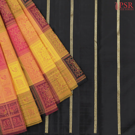 Multicolor Kanchipuram Silk Saree