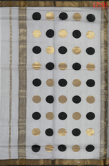 Grey Maheshwari Silk Cotton Saree